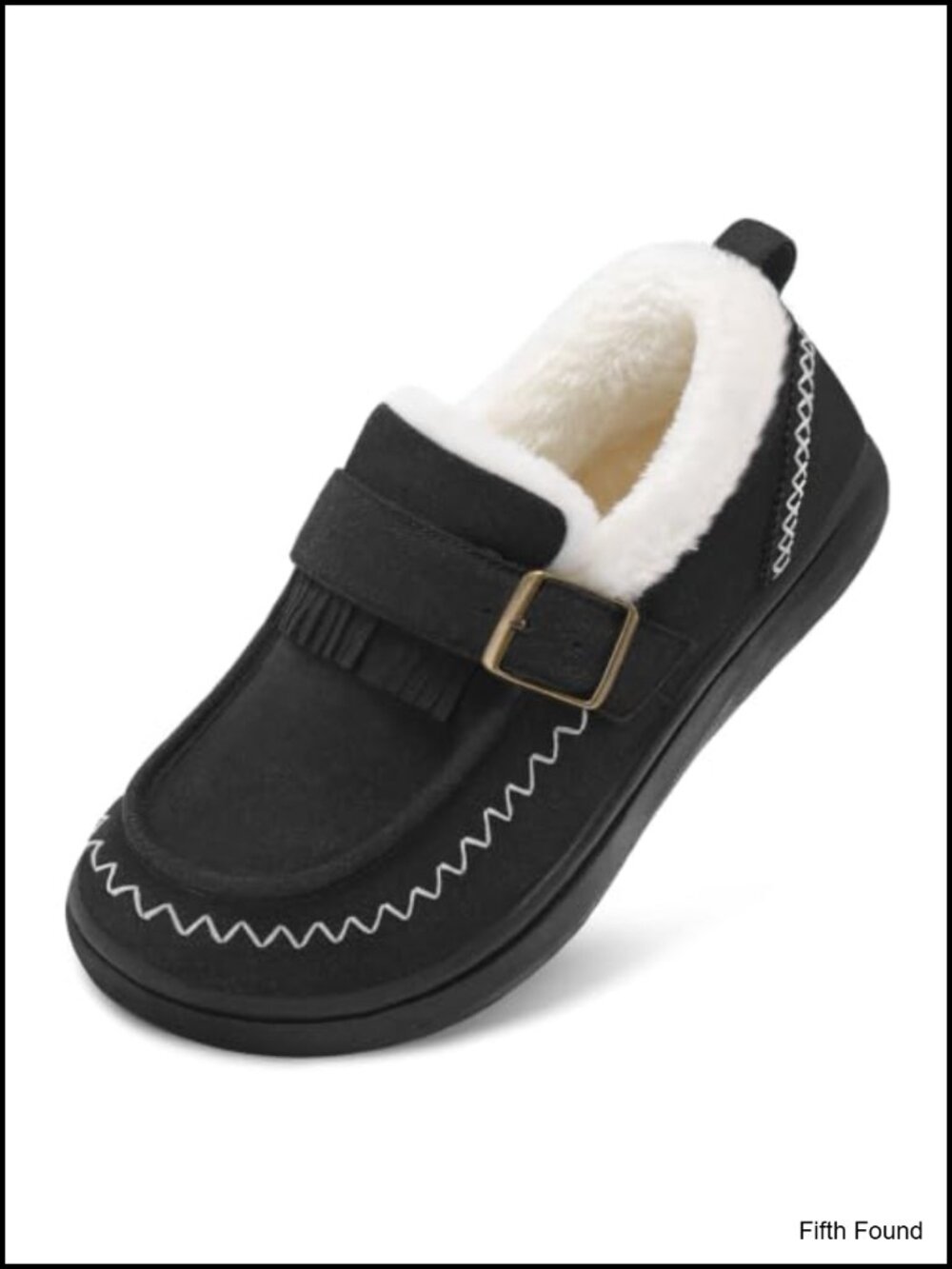 Wide Toe Box Mocc Faux Fur Memory Foam House Shoes